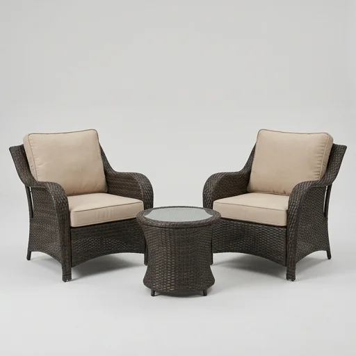 Christopher Knight Home Outdoor Wicker Chair Set