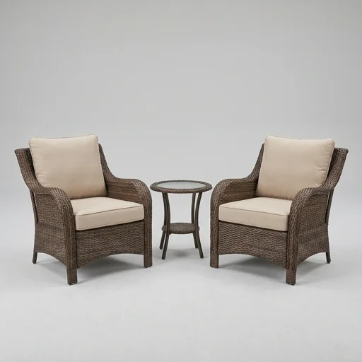 Christopher Knight Home Outdoor Wicker Chair Set