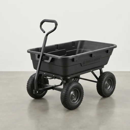 Gorilla Carts Poly Garden Cart with Steel Frame