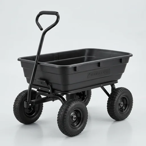 Gorilla Carts Poly Garden Cart with Steel Frame