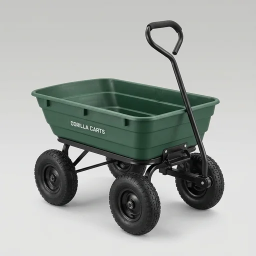 Gorilla Carts Poly Garden Cart with Steel Frame
